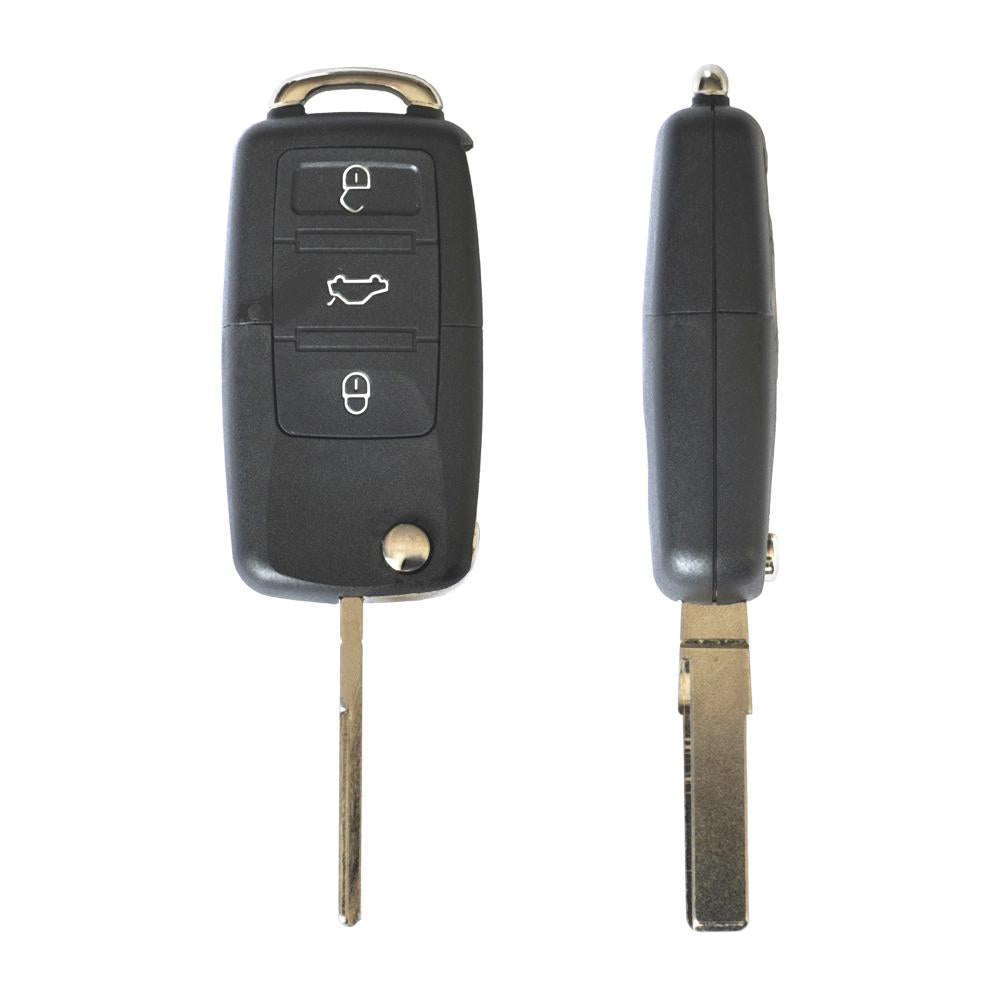 Carcasa cheie contact pentru Volkswagen jetta / passat (B5-B6-B7) / polo / scirocco / tiguan, 3 butoane, cu cheie Akonen 004VW003