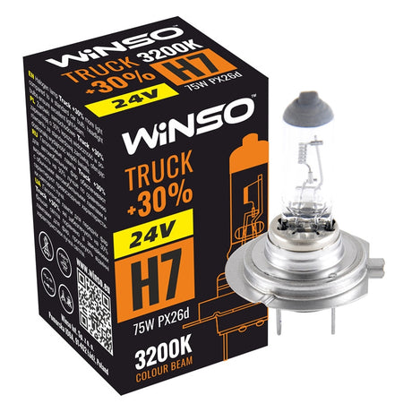 Bec Halogen Winso Truck +30% H7 - 24V, 75W PX26d ● 3200K 724700