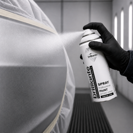Vopsea spray alb pur lucios RAL 9010 400ml Brilliante 01427