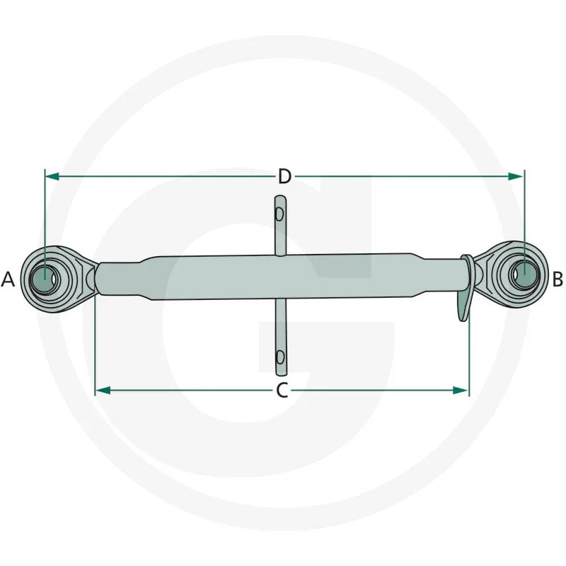 Tirant central mecanic tractor Cat. 1 – reglaj standard