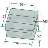 Far ceata unghiular Granit 12V pentru utilaje 20700015