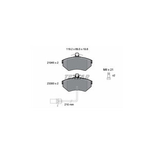 Set placute frana fata Textar 2194504