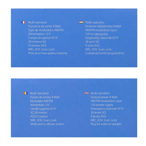 Statie radio cb Pni escort HP 6500 pro, multi-standard, vox, nrc, 4W, am-fm, 12V, sq, asq, mufa de bricheta inclusa PNI-HP-6500P