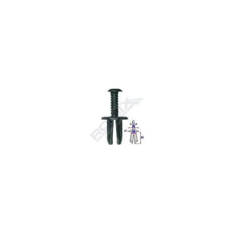 Clips fixare fiat/lancia/alfa Romeo - negru set 10 buc Romix 20000 – imagine 2