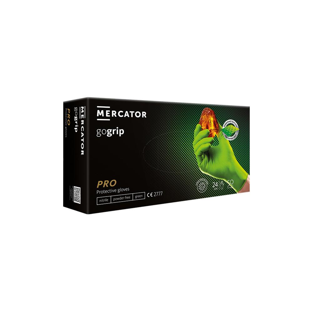 Manusi din nitril culoare verde structura diamantata xl set 50BUC Ideall RP30062005