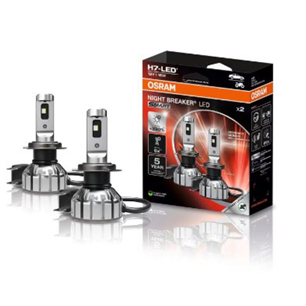 Set 2 becuri night breaker LED Smart H7 +330% blister omologare rar Ams-osram 64210DWNBSM-2HB