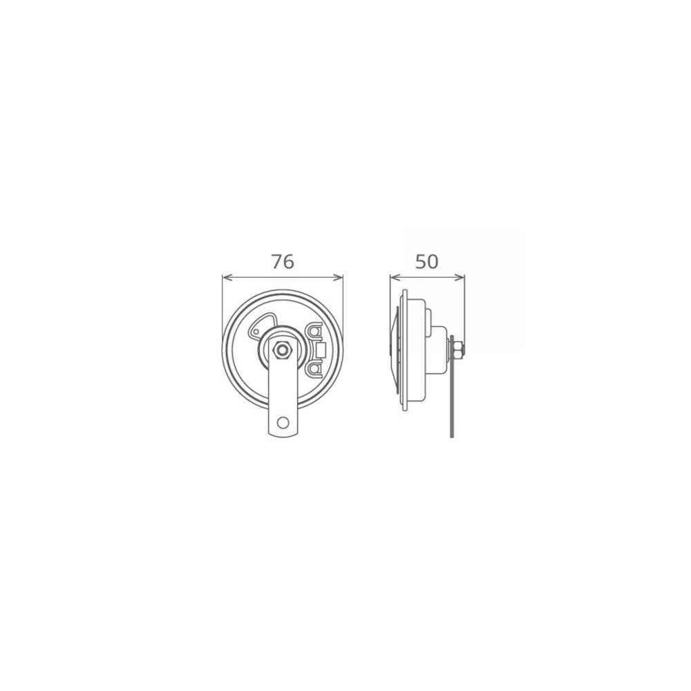 Set claxoane electromagnetice 12V 3.5A+3.5A ton inalt si jos Seger 55BO12.100.02K