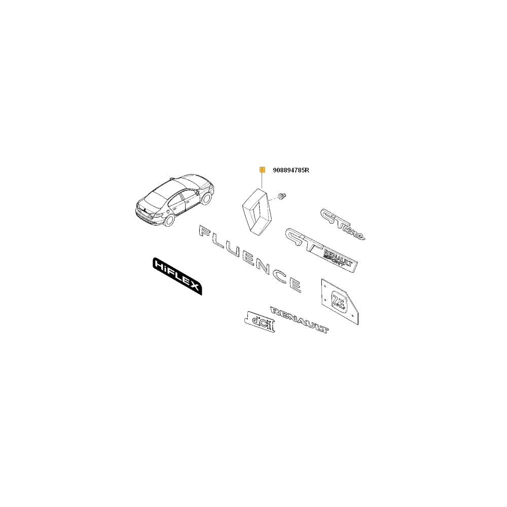 Emblema ren fluence Renault 908894785R