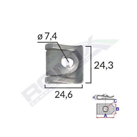 Clips capac motor pentru audi/vw/skoda - metalic set 5 buc Romix C10133