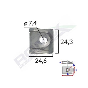 Clips capac motor pentru audi/vw/skoda - metalic set 5 buc Romix C10133 – imagine 2