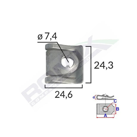 Clips capac motor pentru audi/vw/skoda - metalic set 5 buc Romix C10133 – imagine 2