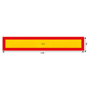 Placa reflectorizanta galben/ rosu 1130X196 mm suport aluminiu Hico TWY068