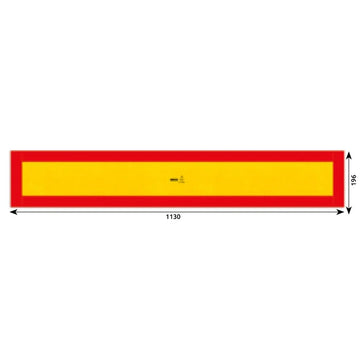 Placa reflectorizanta galben/ rosu 1130X196 mm suport aluminiu Hico TWY068