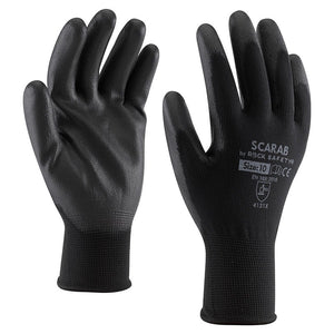 Manusi poliester,imersate partial in PU Set 2 buc Unigloves 10FLEXYBLACK