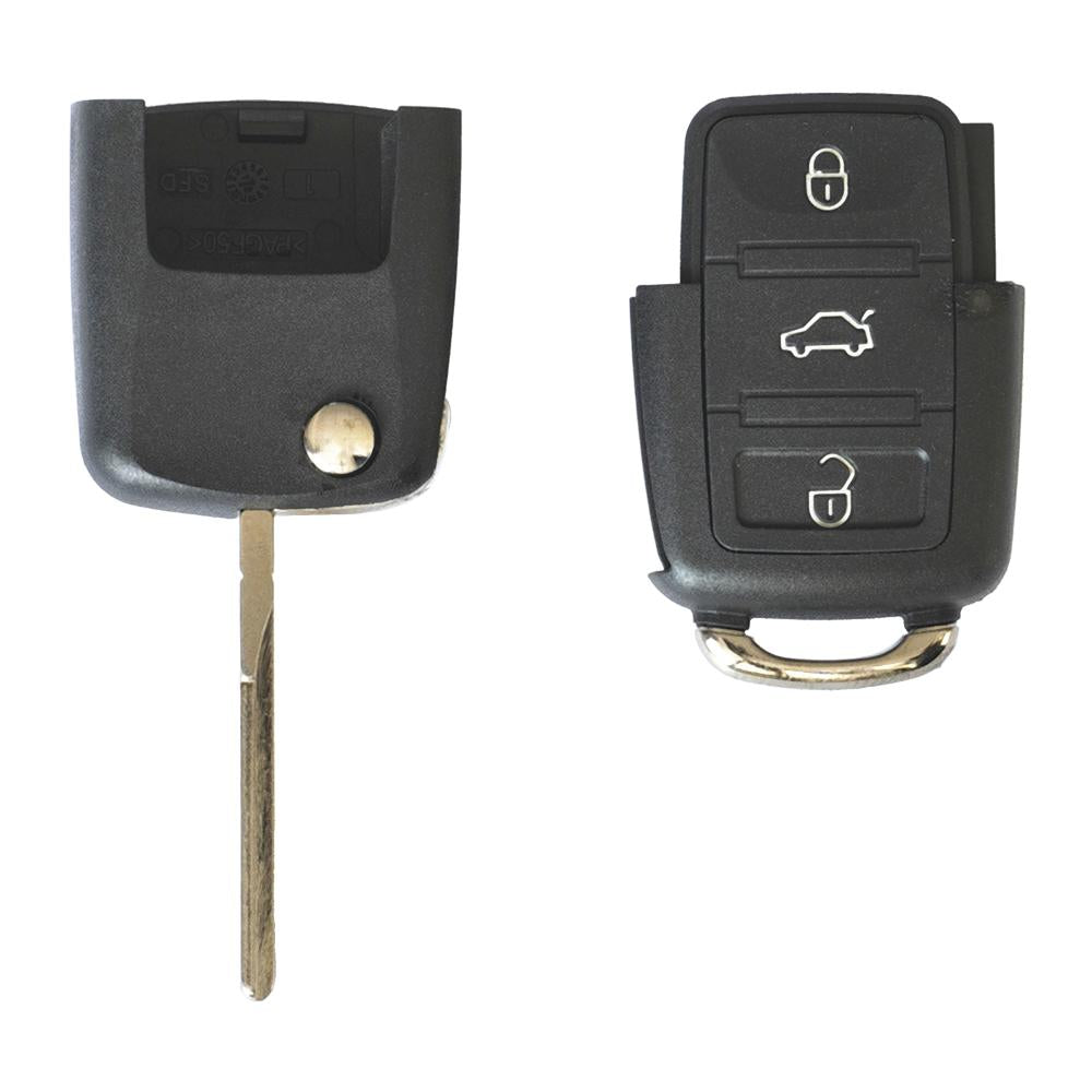 Carcasa cheie contact pentru Volkswagen jetta / passat (B5-B6-B7) / polo / scirocco / tiguan, 3 butoane, cu cheie Akonen 004VW003
