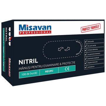Manusi nitril Misavan, negru L 90015656