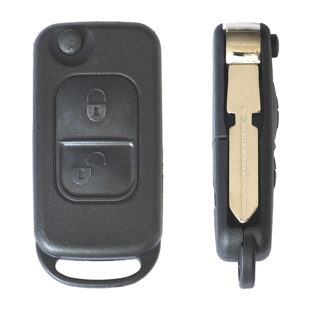 Carcasa cheie contact pentru Mercedes classe A (W168) / classe c (W202 / W203) / classe e (W210) / classe g (W461), 2 butoane, cu cheie Akonen 004MC011