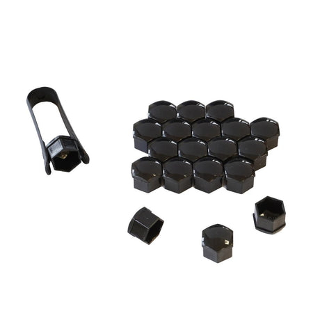 Capac prezoane 17 mm negru set 20 buc+cleste Mega Drive 45252