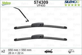 Set lamela stergator Valeo Silencio FlatBlade OE 650/550 mm 574309
