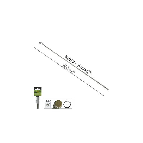 Bara de forta t cu patrat extralung 12 fete - 800 mm 1/2 8 mm Jbm 52059 – imagine 2