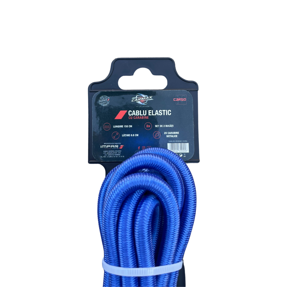 Cablu elastic cu carabine Carmax 150CM - set 2 buc. 54129 – imagine 2