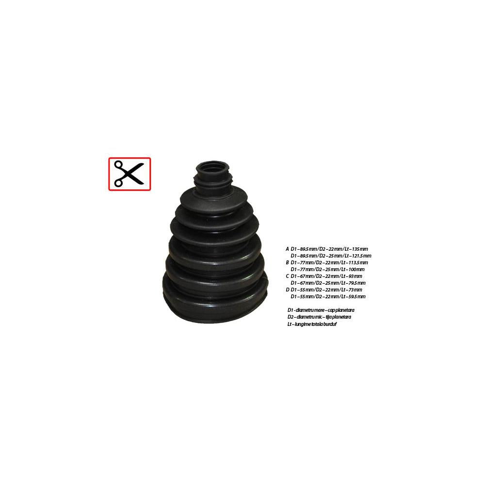 Burduf universal 22MM - max. 100MM Asam Automotive 32218