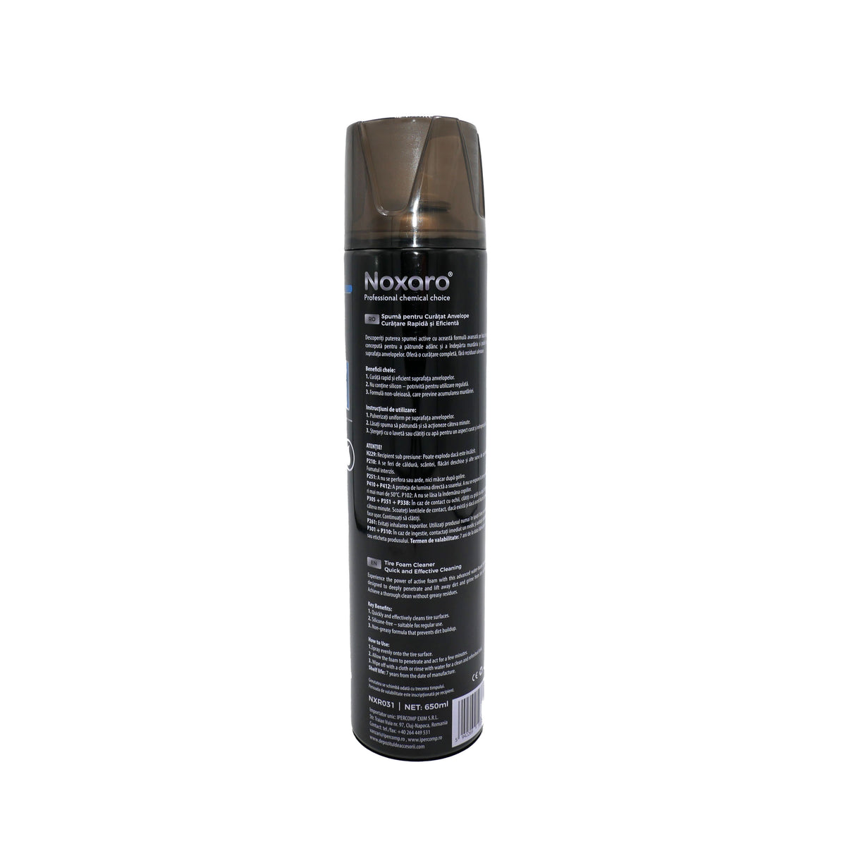 Spray curatat anvelope cu spuma pe baza de apa 650ml NOXARO NXR031