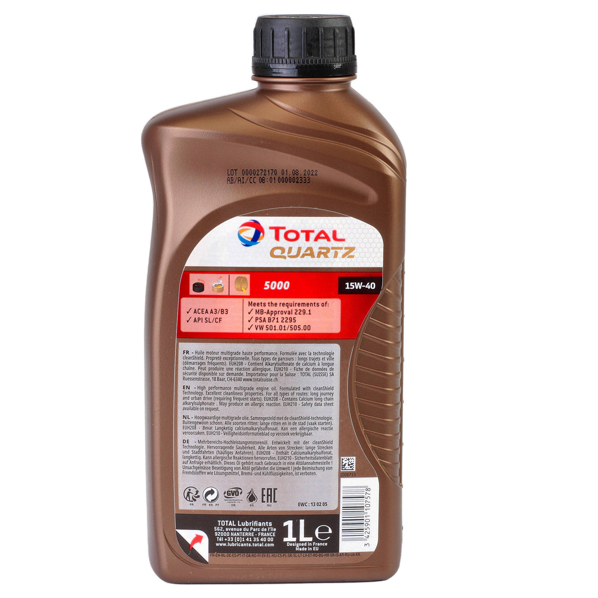 Ulei motor Total Quartz 5000 15W40 1L 166481 – imagine 2