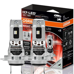 Set 2 becuri night breaker LED speed H7 +450% blister omologare rar Ams-osram 64210DWNBSP-2HB