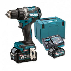 Masina de gaurit si insurubat cu 2 acumulatori, Li-Ion, 40 V, 2 Ah, 64 Nm, valiza Makita DF002GA201
