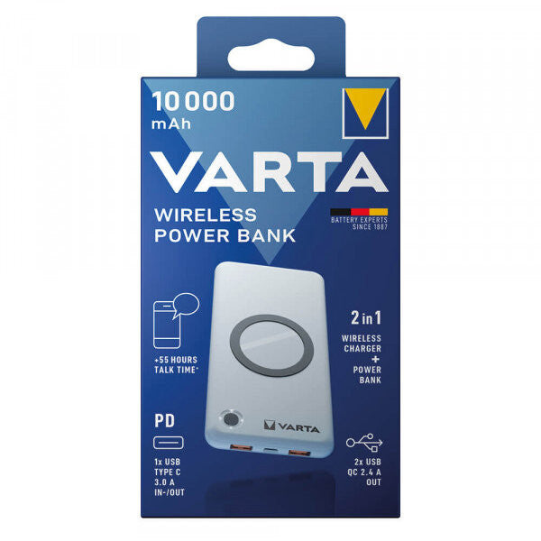 Acumulator extern Wireless Power Bank 10.000 mAh Varta 57913101111