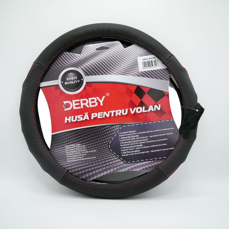 Husa volan piele naturala DERBY Rosu (37-39 cm) DBHVB578R