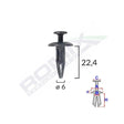 Clips fixare pentru bmw/gm 6X22.4MM - negru set 10 buc Romix B22046