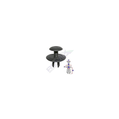 Clips fixare prag pentru grup vag - negru set 10 buc Romix 10916