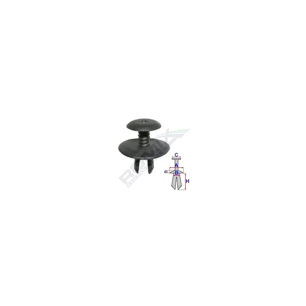 Clips fixare prag pentru grup vag - negru set 10 buc Romix 10916 – imagine 2