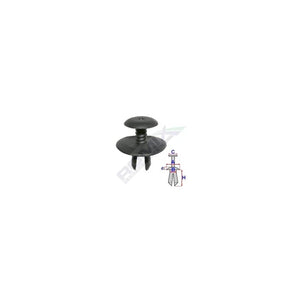 Clips fixare prag pentru grup vag - negru set 10 buc Romix 10916 – imagine 2
