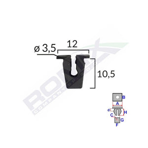 Clips fixare pentru Audi - negru set 25 buc Romix 15505