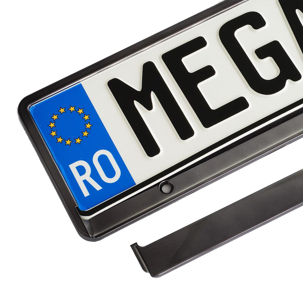 Suport numar inmatriculare Mega Drive metalizat graphite 1 buc 45182