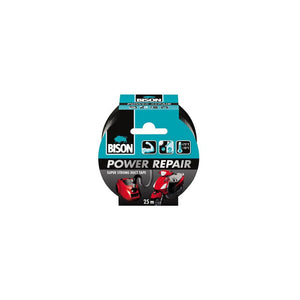 Banda adeziva texturata neagra 50 mm x 25 m Bison 490007