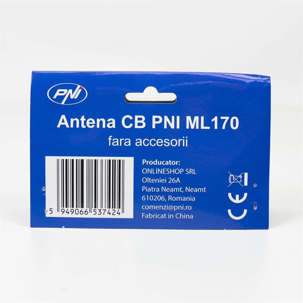Antena cb Pni ML170 lungime 168 cm, 26-30 mhz, 1000W, fara cablu PNI-ML170-FC