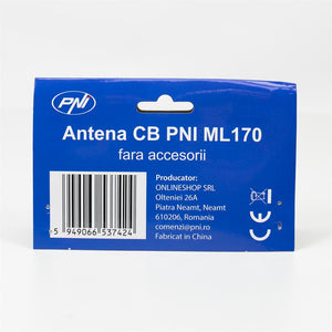 Antena cb Pni ML170 lungime 168 cm, 26-30 mhz, 1000W, fara cablu PNI-ML170-FC