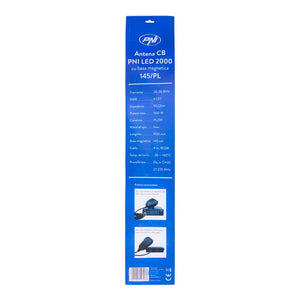 Antena cb Pni LED 2000, lungime 90 cm, iluminare in timpul emisiei, cu magnet inclus PNI-LED20-BM