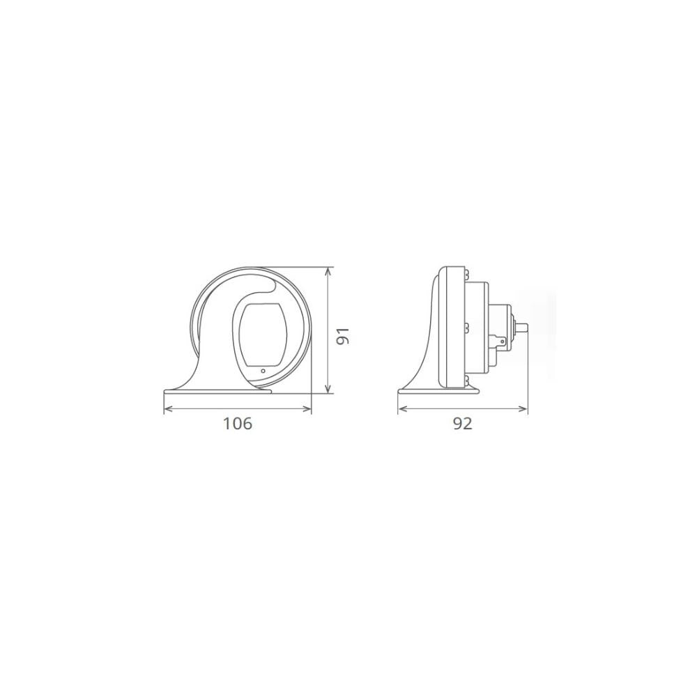 Claxon electromagnetic 12V 6A ton inalt Seger 60BI12.100.02K