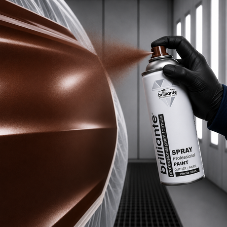 Spray vopsea maro inchis RAL 8011 nuca auto 400 ml