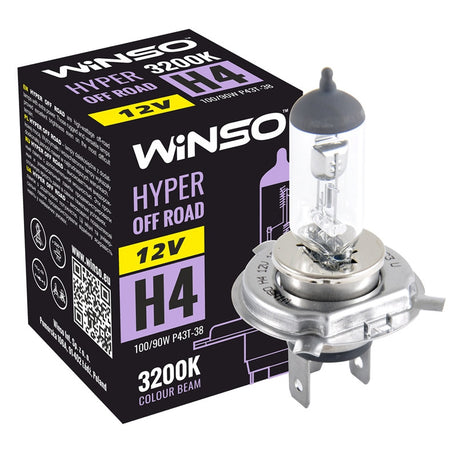 Bec Halogen Winso Hyper Off-Road H4 - 12V, 100/90W P43t-38 ● 3200K 712410