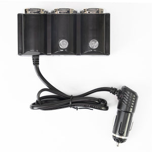 Incarcator auto spliter Pni lighter 20 12V/24V, cu 2 iesiri bricheta, 2 x USB (1A), indicator LED PNI-SBR20