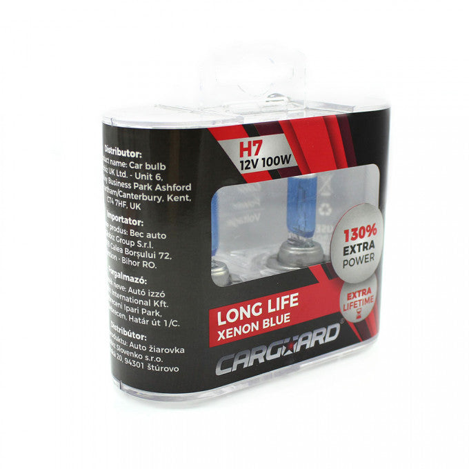 Set de 2 becuri Halogen H7, 100W +130% Intensitate - LONG LIFE - CARGUARD BHA034 – imagine 4
