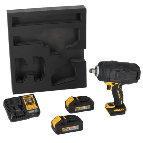 Mașină de înșurubat cu impact DeWalt DCF964H2G-QW, 18 V, 3/4", 2 x 5 Ah PowerStack