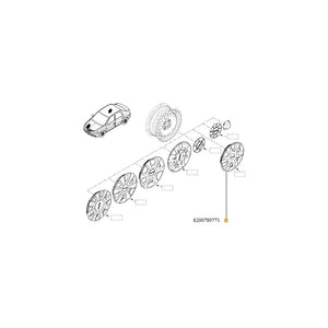 Capac roata tabla 15'' Renault 8200789771