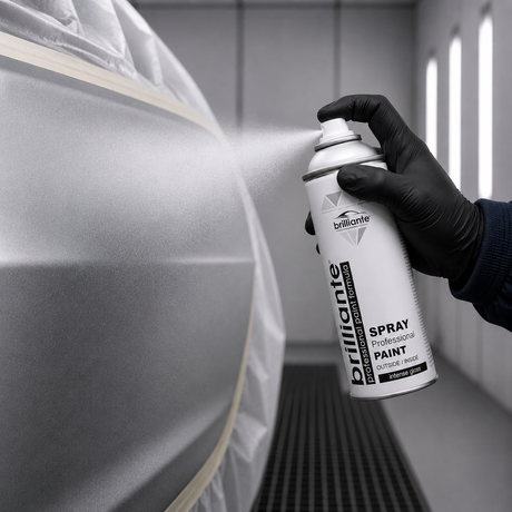 Vopsea spray alb pur mat RAL 9010 400ml Brilliante 01428